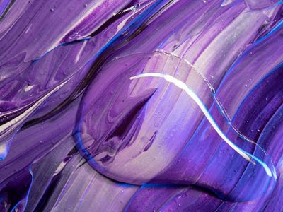 Geometric abstract glowing shapes in deep violet space